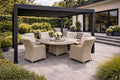 Atlas louvred pergola 3x3 in a garden setting